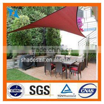 Garden outdoor cheap durable colourful HDPE triangle sun sail shade