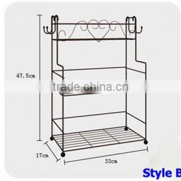 Multi-tier wire mesh condiments display rack