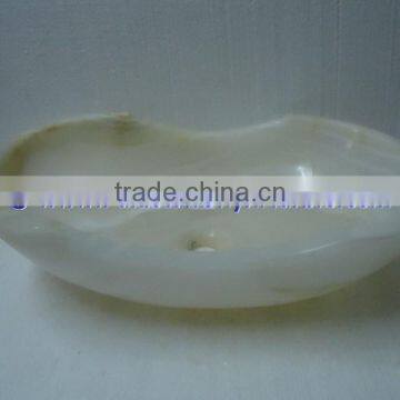 GOOD SALE PURE WHITE ONYX BOAT SHAPED SINKS AND BASINS photo-4