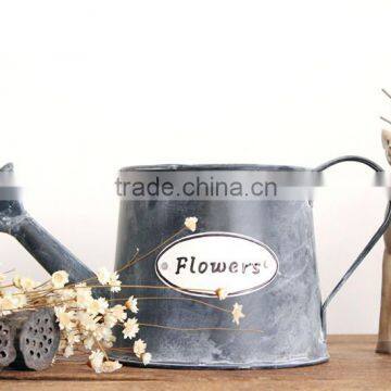 China Custom Black Promotional Indoor Decorative Metal Small Vintage Watering Can photo-4
