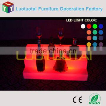 Unbroken High Quality PE LED Light up Wine Holder/strong Plastic Wine Display/bar Furniture LTT-SF05A photo-5