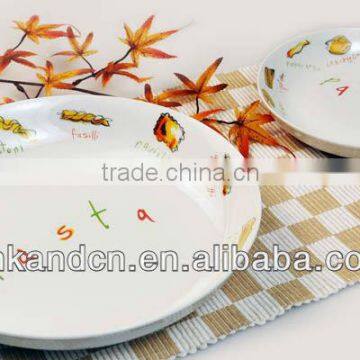 KC-00340/bulk ceramic plates/ceramic pizza plate/chinese style