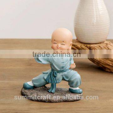 Resin Little Monk Statue Shaolin Monk Figurine photo-6