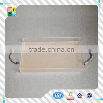 2015acrylic serving trays with chains for bar use acrylic serving trays set and ice bucket for hotel use made in China loe price