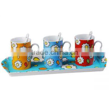Drinkware Ceramic Children Mug , Kid Mug , Mug Cup With Spoon and Saucer