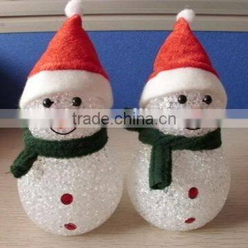 High quality LED lighted Christmas decoration gift snowman toy