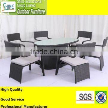 Outdoor furniture 2015 new design morden dining table and dining chairs garden dining set