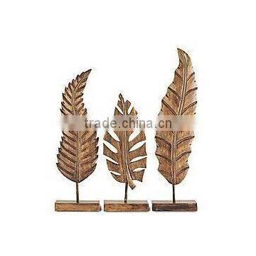 brass antique leaf decorative sculpture