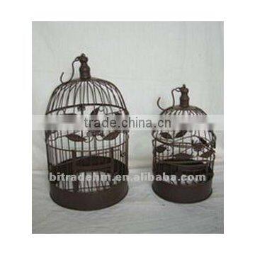 2/s circular hanging metal bird cage