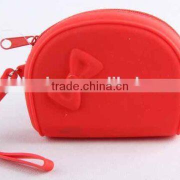 Coin Purse with 3D butterfly knot/Silicone Purse