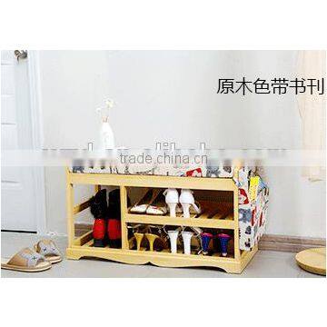 Solid Wood With Pads Two Layers of Stool in Shoes photo-2