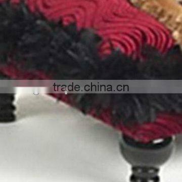 Luxury Red Pet Bed/The Chaise Bed Collection Celebrity Furniture/Beautiful Turkey Feather Trim Dog Bed-BG800003 photo-4