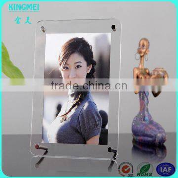 KM-CP56 Tabletop Acrylic Pcture Frame With ad Nails , Free Standing Lucite Photo Holder, Information Poster Holder With Screw photo-4