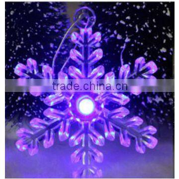 Led 7colors Light Plastic Acrylic Christmas Snowflake Ornament photo-3