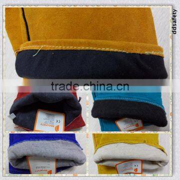 DDSAFETY 2017 Red Cow Gloves Work Leather With Lining And Palm photo-5