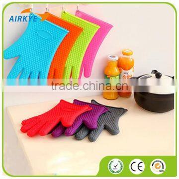 Heat Resistant Silicone Glove Oven Pot Holder Baking BBQ Cooking Mitts