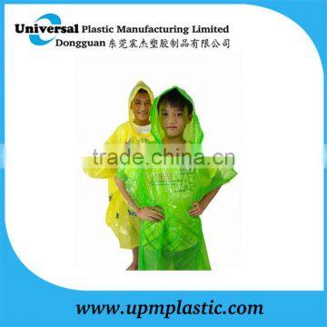 Biodegradable plastic raincoat