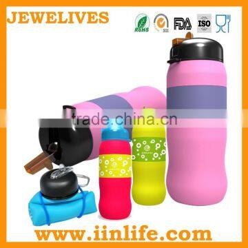 two in one bottle,600ml silicone bottle,customized logo flexible bottle