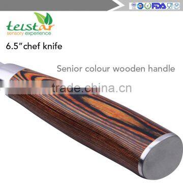 6.5 -inch Colour Wood Handle Vegetables Santoku Knife photo-3