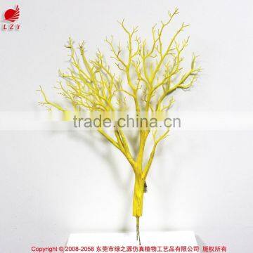 artificial dry tree branch for festival decoration golden coral tree for jewelry hanging table setting centerpieces