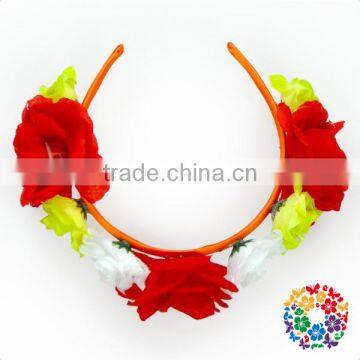 New Style Kids Hair Clasp With Three Red Flower Baby Hair Accessories For girl