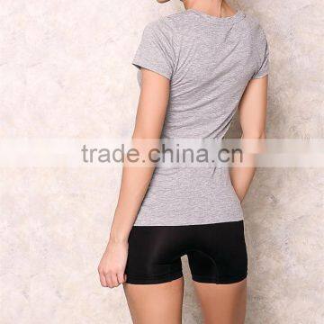 Korean Ladies Tops Latest Neck Design Fashion Tee Shirt HST3788 photo-2