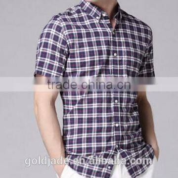 Casual Short Sleeve Shirts for Men 100% Cotton Material and Plaids Pattern Shirts Wholesale Plaid Shirts photo-3