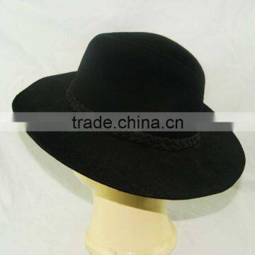 Black Color Wide Brim Men's Hats Wool Felt Hat With High Quality photo-2