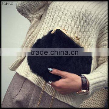 Charming Ladies Handbag Pretty Single Shoulder Fur Bag