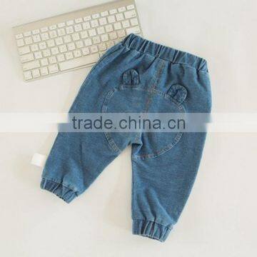 Baby Clothes Summer 2017 Cartoon Style Denim Pants for Newborn photo-4