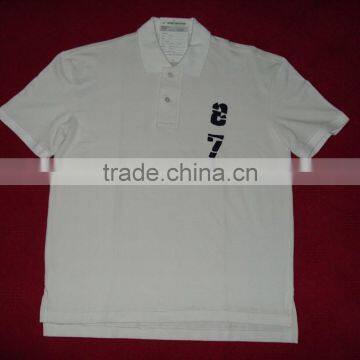 MENS SHORT SLEEVE WHITE PIQUE POLO SHIRT. BLANK POLO T-SHIRTS