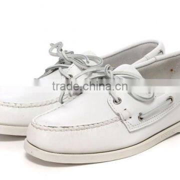 Brand name genuine leather shoes boat shoe closeout