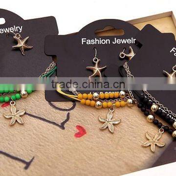 Hot Selling Starfish Charm Custom Charm Seed Bead Multi-strand Bracelets Earrings Set From Yiwu Factory photo-4