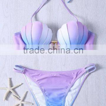 wholesale sexy women add-2-cups latest design shell Bikini