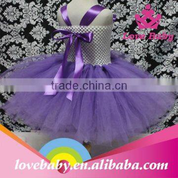 2015 Hot Sale Latest Design Boutique Little Girls Princess Party Tutu Dresses Purple Fairy Tulle Dress photo-4
