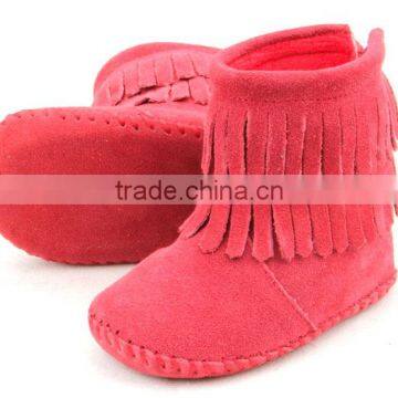 Handmade Soft Natural Leather Toddler Shoes Winter Boots photo-4