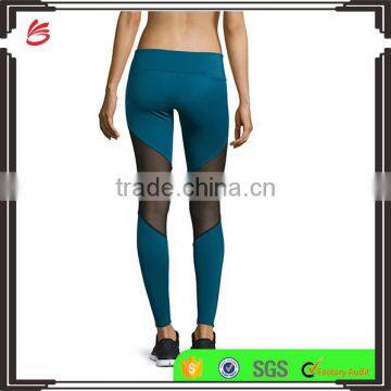 Moisture Wicking Ladies Yoga Pants Womens Custom Nylon Spandex Sports Wear,Mesh Insert Panel Yoga Leggings photo-2