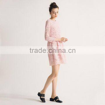 Guangzhou China The New Fashion Lace Dress Temperament Cultivate One's Morality Show Thin Long-sleeved Skirt photo-3