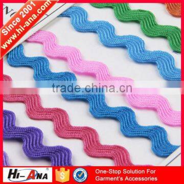 hi-ana trim1 Free sample available various colors zig zag tape trim