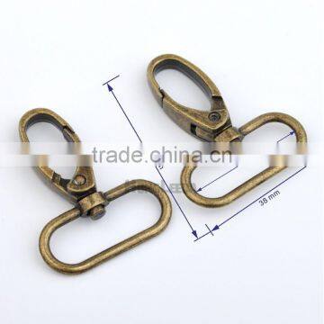 32mm 1.25inch silver nickle, antique brass Alloy Swivel Clasps Snap Key Hooks DIY Key Chain Ring clip buckle HK-012