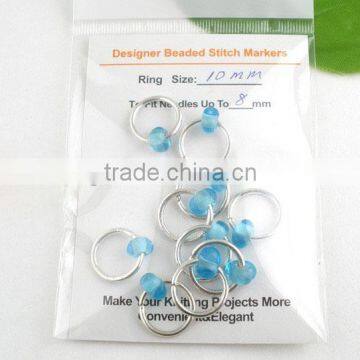 Wholesale Blue Lampwork Glass Knitting Stitch Markers photo-3