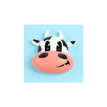 Professional Manufacture Industrial Releasable Cartoon Cow Recording Player Fridge Magnet