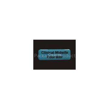 Full Color Plastic Name Badges , Engraved Plastic Name Tags With Magnets