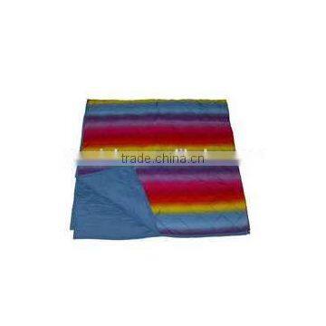 2014Xinbo Entertain Summer Picnic Blanket Rainbow Stripes Pattern Quilted