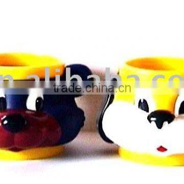 dog-shaped plastic cartoon mugs