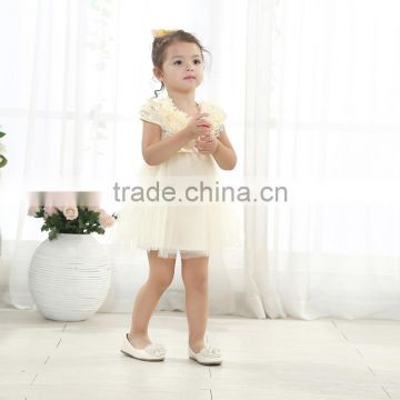 2016 Wholesalw baby girl summer dress girls lace dress for birthday party