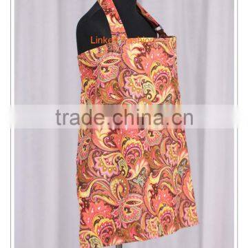 100% Cotton Women Breast Feeding Apron Nursing Poncho Cover up in Active Priniting Pattern photo-6
