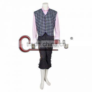 Alice in Wonderland Johnny Depp Mad Hatter Cosplay Costume Whole Set photo-4