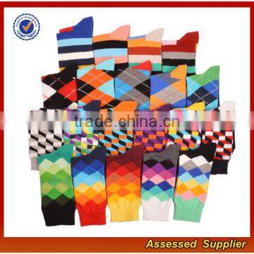 Wholesale Custom Men Funny Business Happy Colorful Cotton Dress Socks JH55