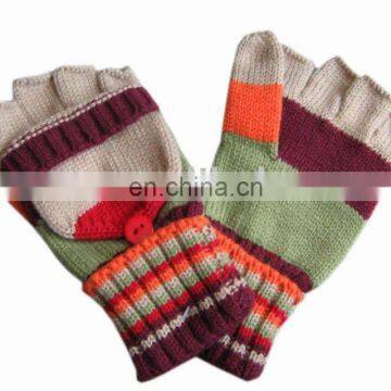 Striped Knitted glove